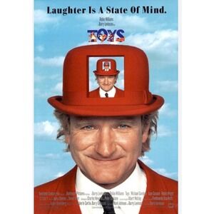 Robin Williams 1992 Movie Poster Toys Red Hat Bartholomew Cubbins Barry Levinson